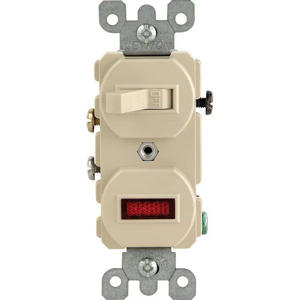 Switch Sp 15A Ivory, Leviton, Mfr#: 05226-0IS