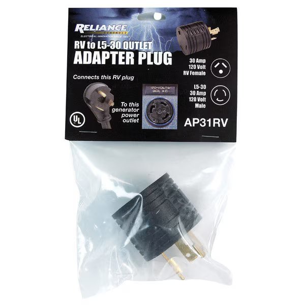 Adapter Plug 30A Rv, Reliance Controls, Mfr#: AP31RV