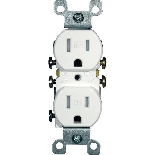 RCPTCL OUTLET DUPLEX 15A, Leviton, Mfr#: T5320-00W