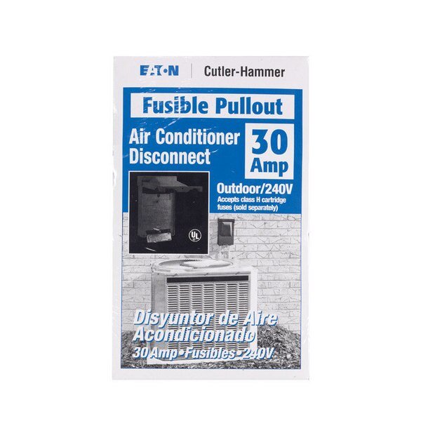 Disconnect, 120/240V AC, 30A, Type Br, Mfr#: DPF 221RP