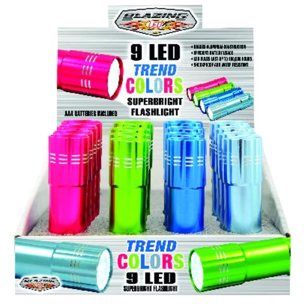 Trend Colors 54 lm Assorted LED Flashlight AAA Battery, Blazing Ledz, Mfr#: 900236