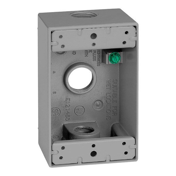 Outlet Box, 1 Gang(s), Die-Cast Metal, Sigma Electric, Mfr#: 14252