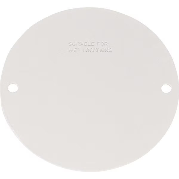 Electrical Box Cover, Round, Stamped Steel, Blank Cover, Sigma Electric, Mfr#: 14241WH