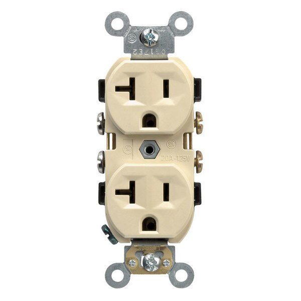 Duplex Receptacle Iv 20A, Leviton, Mfr#: CBR20-00I