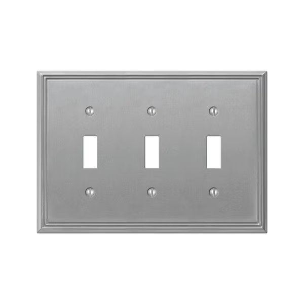 Wallplate 3Tog Metro Bn, Amerelle, Mfr#: 77TTTBN