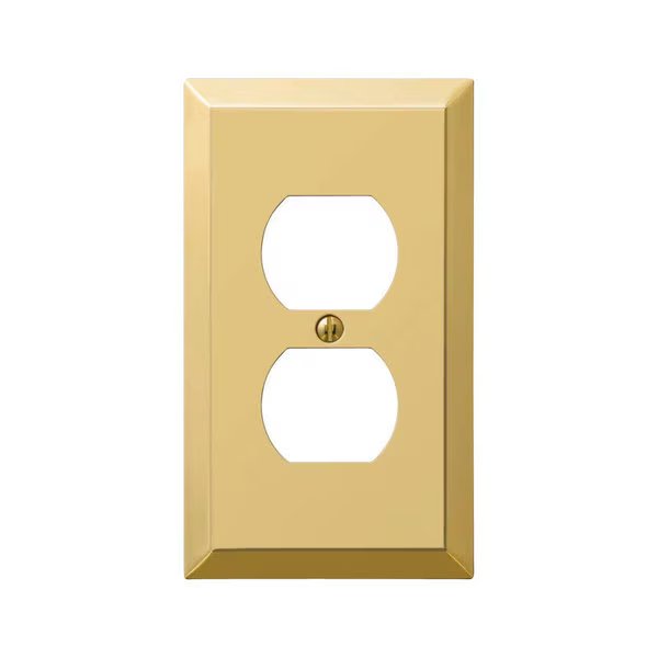 Wallplate 1Duplx Pb, Amerelle, Mfr#: 163DBR