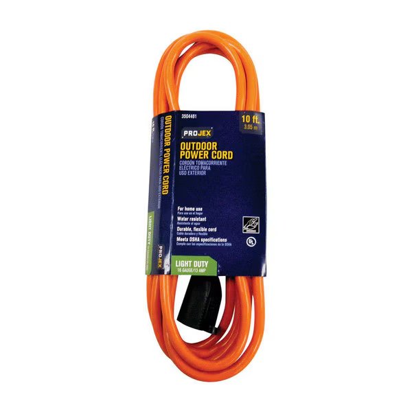 Cord Extn 16/3Sjtw10'Org, Projex, Mfr#: OU163JTW010OGP
