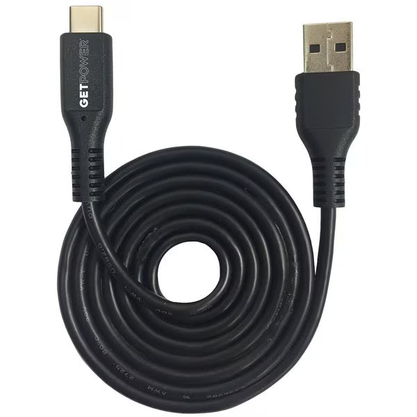 GetPower 3 ft. L USB Type C to USB Type C Charging and Sync Cable, Get Power, Mfr#: GP-PC-SOLIDUSBC