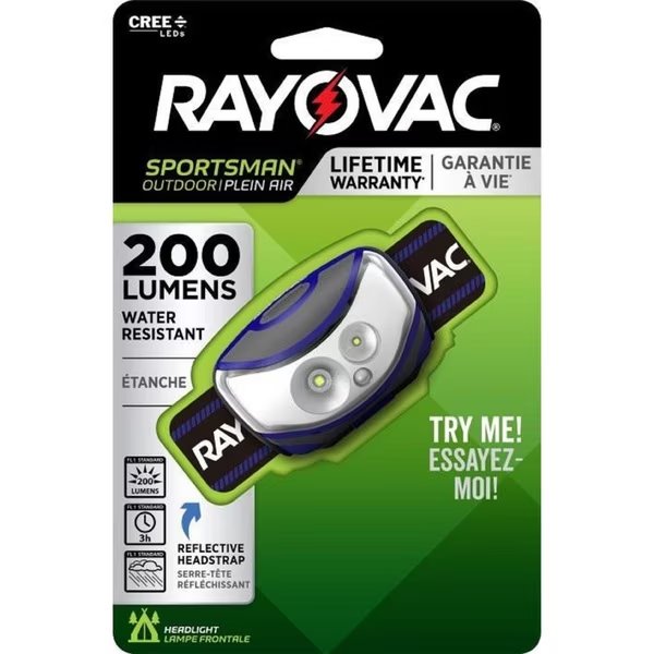 Head Lamp Led Sportsmn, Rayovac, Mfr#: SPPHL3AAA-BXT