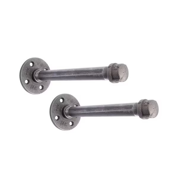 Black Steel Shelf Bracket 8 in. L, Stz, Mfr#: 366128LGBRKT-2