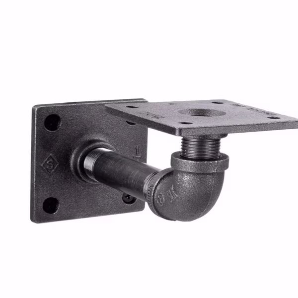 Black Steel Shelf Bracket 6 in. L, Stz, Mfr#: 366126SQSCONCE