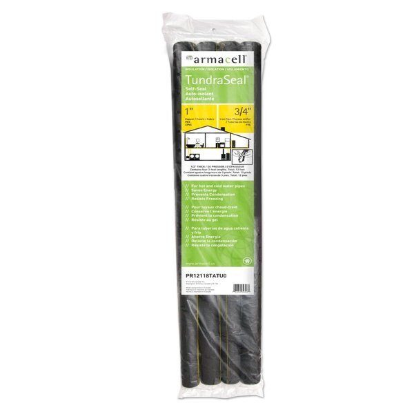 TundraSeal Self Sealing 1 in. X 3 ft. L Polyethylene Foam Pipe Insulation, Armacell, Mfr#: PR12118TATU0