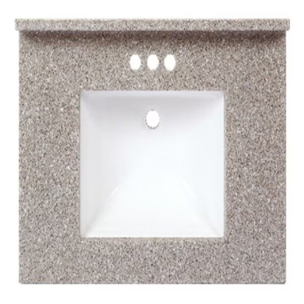 Arstar Charlotte Cultured Marble Vanity Top 31 in. W X 22 in. D Latte, Arstar Inc., Mfr#: U223111803C1-3