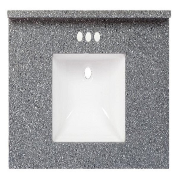 Arstar Charlotte Cultured Marble Vanity Top 37 in. W X 22 in. D Midnight Chrome, Arstar Inc., Mfr#: U223712703C1-3