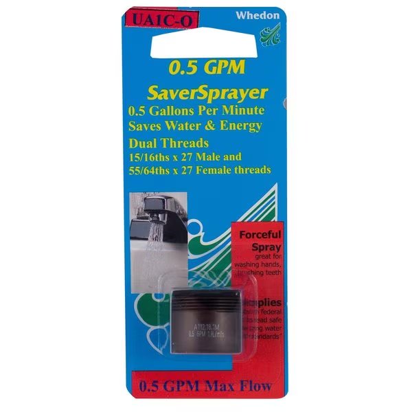 SaverSprayer Dual Thread 15/16 in.- 27M x 55/64 in.-27F Oil-Rubbed Bronze Faucet Aerator, Whedon, Mfr#: UA1C-O