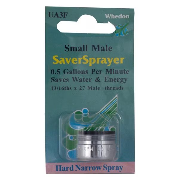 SaverSprayer Male Thread 13/16 in.-27M Chrome Faucet Aerator, Whedon, Mfr#: UA3F