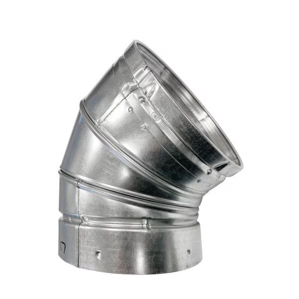 3 in. D X 9.56 in. L Aluminum/Galvanized Steel Stove Pipe Elbow, Selkirk, Mfr#: 103222