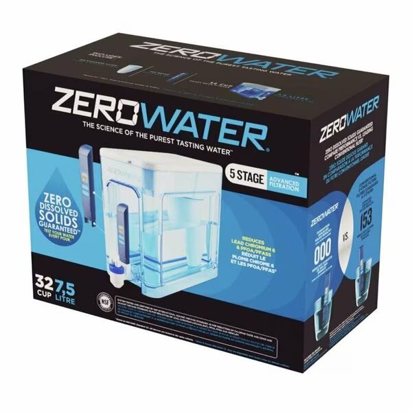 WATER FILTER PITCHER 32CUPS, Zerowater, Mfr#: ZD-032-RR