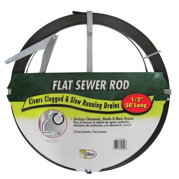 FLT STL SWR ROD 50'X1/2"", Cobra Tools, Mfr#: 50500