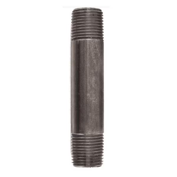 STZ Industries 1/2 in. MIP each X 1/2 in. D MIP Black Steel 4 in. L Nipple, Ace Trading - Nipple, Mfr#: 300UP12X4