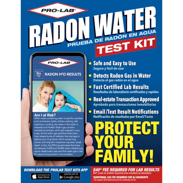 Test Kit Radon In Water, Professional, Mfr#: RW103