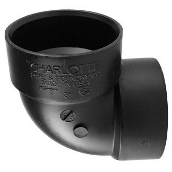 ELBOW 90S ABS DWV 2"" HXH, Charlotte Pipe And Foundry, Mfr#: ABS003310800
