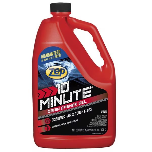 10 Minute Hair Clog Remover Gel Drain Cleaner 128 oz, Zep, Mfr#: ZHCR128NG