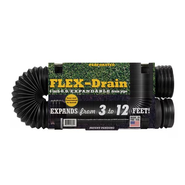 PERF DRAIN PIPE PP 4""12', Flex-Drain, Mfr#: 51910