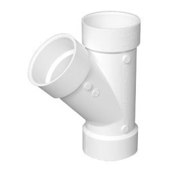WYE PVC DWV HUB 1-1/4"", Charlotte Pipe And Foundry, Mfr#: PVC006000600