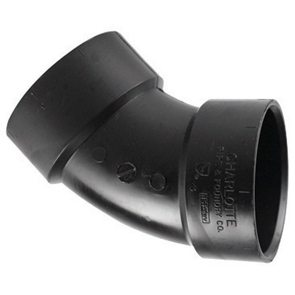 ELBOW 45 ABS DWV 4"" HXH, Charlotte Pipe And Foundry, Mfr#: ABS003211200