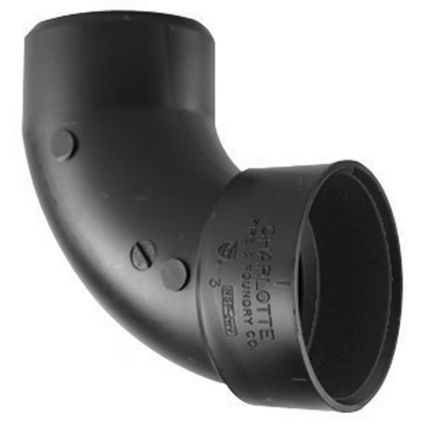 ELBOW 90 ABS DWV4""HXSPIG, Charlotte Pipe And Foundry, Mfr#: ABS003021200