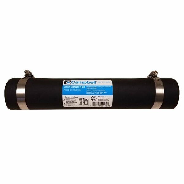 SUMP PUMP SLEEVE RUBBER, Campbell Fittings, Mfr#: BQC 125/150BLK