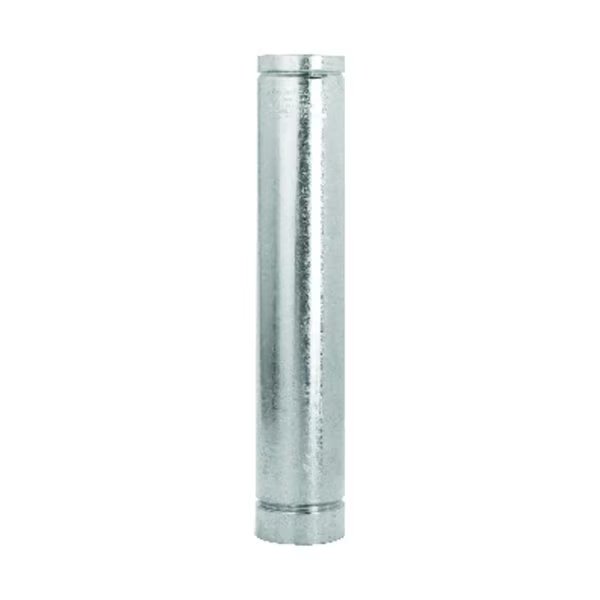3 in. D X 24 in. L Aluminum Round Gas Vent Pipe, Selkirk, Mfr#: 183024