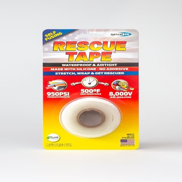 RESCUE TAPE 1"" X 12' WHT, Rescue Tape, Mfr#: RT12012BWH