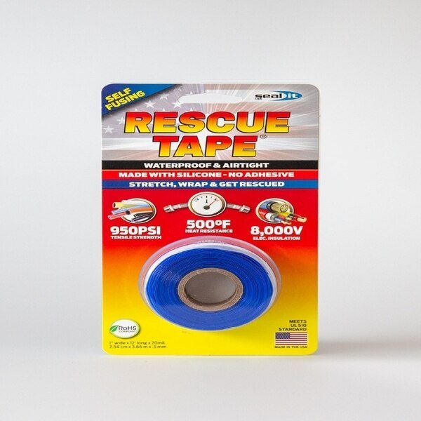 RESCUE TAPE 1"" X 12' BLU, Rescue Tape, Mfr#: RT12012BBU