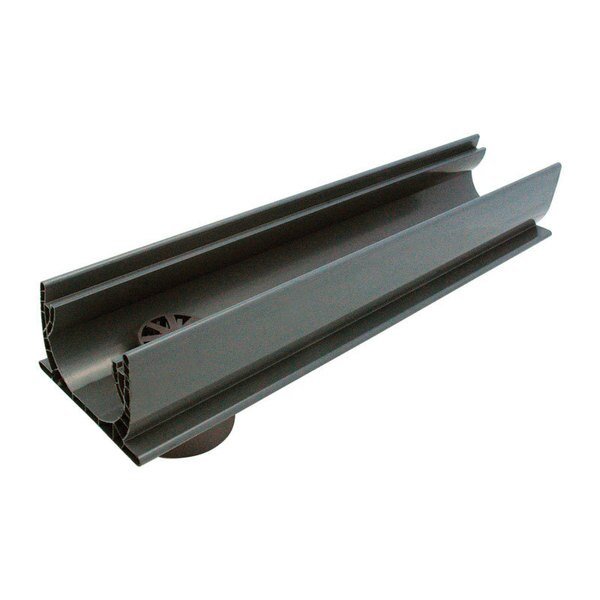 Channl Bttm Outlet 2'Blk, B & K, Mfr#: 234