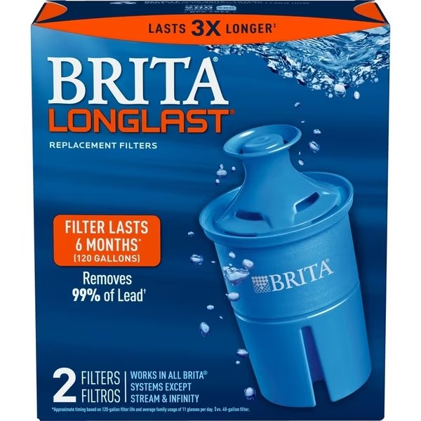 BRITA LONGLAST FLTR 2PK, Brita, Mfr#: 36244
