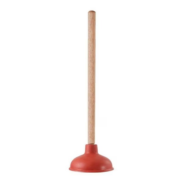 Toilet Plunger 16 in. L X 5 in. D, Ldr, Mfr#: 512A3209