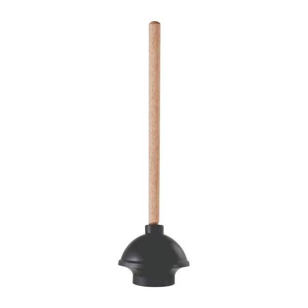 Toilet Plunger 16 in. L X 6 in. D, Ldr, Mfr#: 512-A3309