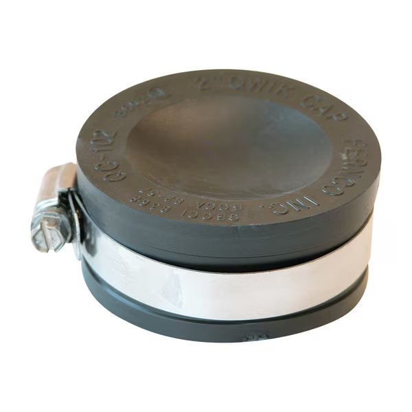 DWV PVC CAP FLEX 2"", Fernco, Mfr#: PQC-102