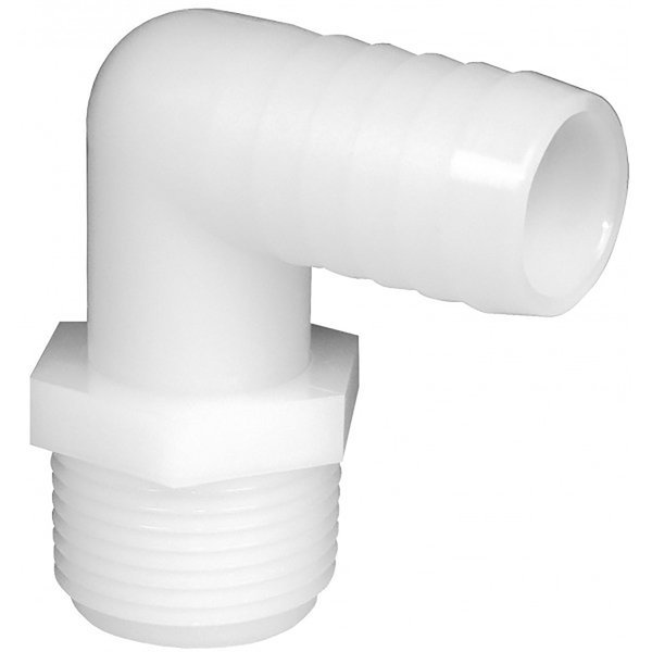 Green Leaf 1/2 in. MPT X 1/2 in. D Barb Nylon Elbow, Anderson, Mfr#: CBEL1212BG1