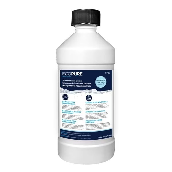 Water Solved Water Softener Cleaner Liquid 16 oz, Ecopure, Mfr#: 7346596