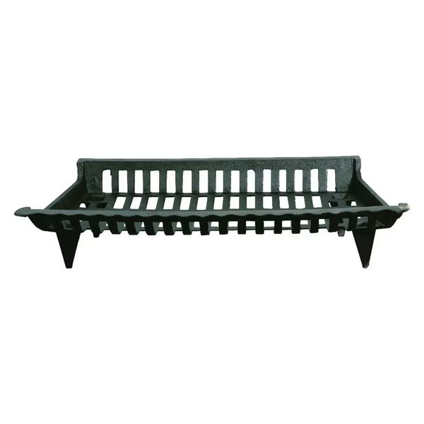 Black Cast Iron Fireplace Grate, Open Hearth, Mfr#: 15430