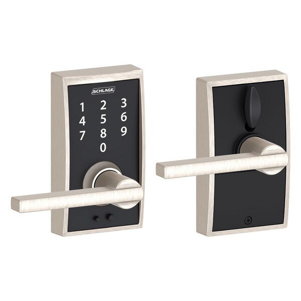 Touchscreen Lever Stn Ni, Schlage, Mfr#: FE695VCEN619LAT