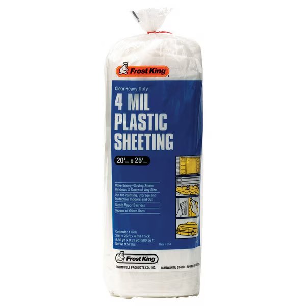 Plastic Sheetroll 4Mil W, Frost King, Mfr#: P2025