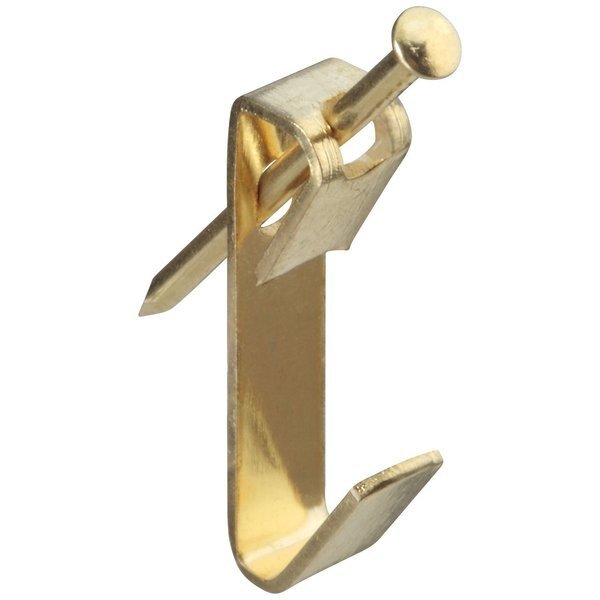 Brass-Plated Picture Hanger 30 lb 8 pk, 8PK, National Hardware, Mfr#: N260-034