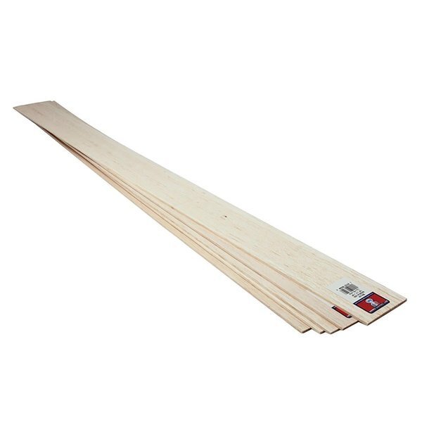 1/8 in. X 3 in. W X 3 ft. L Basswood Sheet #2/BTR Premium Grade, Midwest Products, Mfr#: 4004