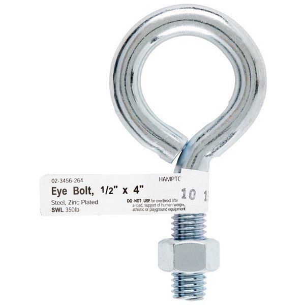 Eye Bolt Steel, Zinc Plated, Hampton, Mfr#: 02-3456-264
