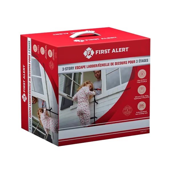 24 ft. H Fire Escape Ladder 375 lb. capacity, First Alert, Mfr#: 1047154