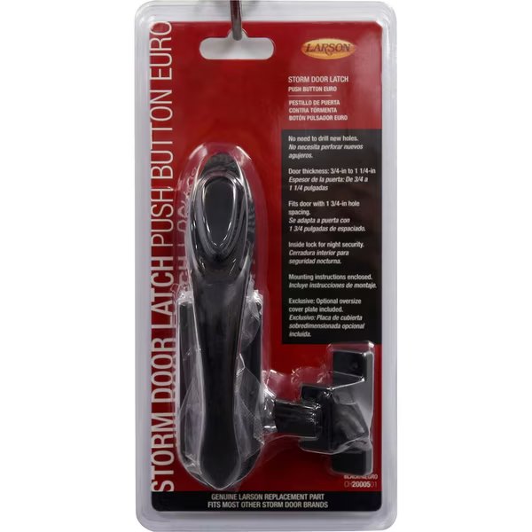 LATCH PSHBTN EURO BLK, Larson, Mfr#: CH2000501